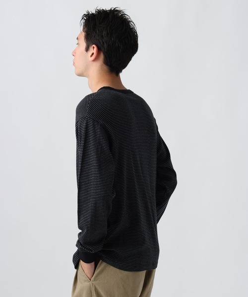 Robert P.Miller（ロバート ピー ミラー）の「[WEB限定]【Robert P.Miller】Panel Rib Henryneck Tee（Tシャツ/カットソー・メンズ・ネイビー/ブラック/ダークグレー/オフホワイト・X-LARGE/MEDIUM/LARGE）」の8枚目の写真