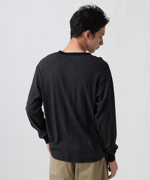 Robert P.Miller（ロバート ピー ミラー）の「[WEB限定]【Robert P.Miller】Panel Rib Henryneck Tee（Tシャツ/カットソー・メンズ・ネイビー/ブラック/ダークグレー/オフホワイト・X-LARGE/MEDIUM/LARGE）」の9枚目の写真