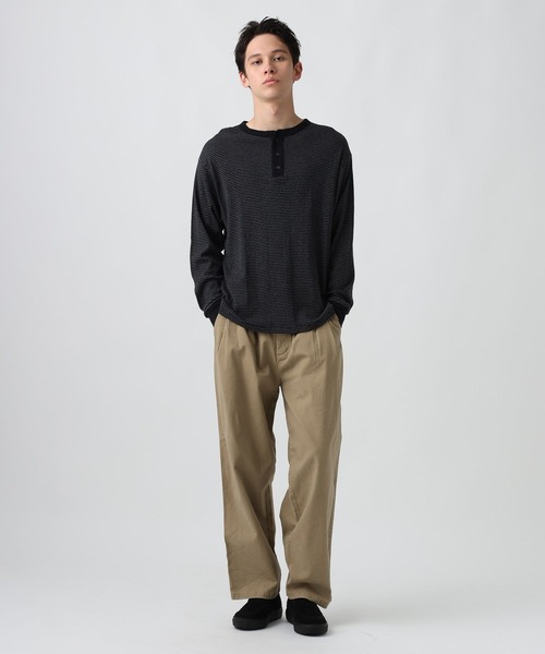 Robert P.Miller（ロバート ピー ミラー）の「[WEB限定]【Robert P.Miller】Panel Rib Henryneck Tee（Tシャツ/カットソー・メンズ・ネイビー/ブラック/ダークグレー/オフホワイト・X-LARGE/MEDIUM/LARGE）」の12枚目の写真