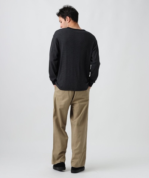 Robert P.Miller（ロバート ピー ミラー）の「[WEB限定]【Robert P.Miller】Panel Rib Henryneck Tee（Tシャツ/カットソー・メンズ・ネイビー/ブラック/ダークグレー/オフホワイト・X-LARGE/MEDIUM/LARGE）」の15枚目の写真
