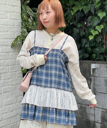 HELLO.SANFRANCISCO | 【HELLO.SANFRANCISCO/ハローサンフランシスコ】チェックレースチュニックワンピ(チュニック)