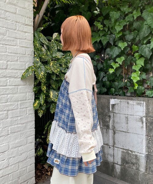 HELLO.SANFRANCISCO（ハローサンフランシスコ）の「【HELLO.SANFRANCISCO/ハローサンフランシスコ】チェックレースチュニックワンピ（チュニック・レディース・グリーン/ブルー/ピンク・ONE SIZE）」の14枚目の写真