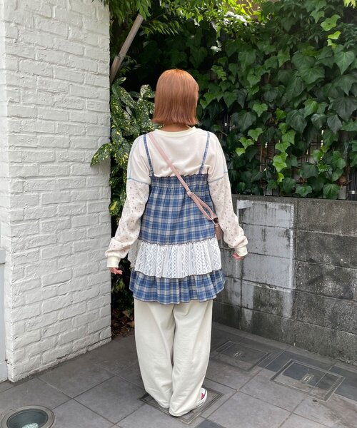 HELLO.SANFRANCISCO（ハローサンフランシスコ）の「【HELLO.SANFRANCISCO/ハローサンフランシスコ】チェックレースチュニックワンピ（チュニック・レディース・グリーン/ブルー/ピンク・ONE SIZE）」の18枚目の写真