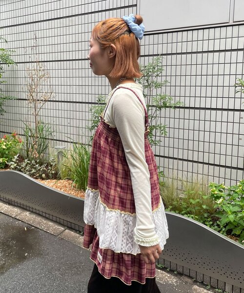 HELLO.SANFRANCISCO（ハローサンフランシスコ）の「【HELLO.SANFRANCISCO/ハローサンフランシスコ】チェックレースチュニックワンピ（チュニック・レディース・グリーン/ブルー/ピンク・ONE SIZE）」の22枚目の写真
