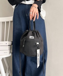 Lee.撥水ポリエステル 2WAY巾着ショルダーバッグ.巾着バッグ
