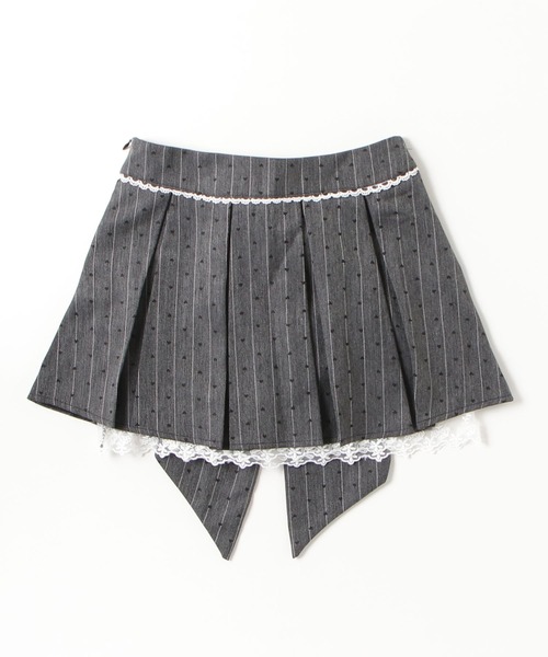 LA POMME petit(ラポミ・プチ)の「Ribbon Dot Skirt(スカート・レディース・グレー・SMALL)」の2枚目の写真