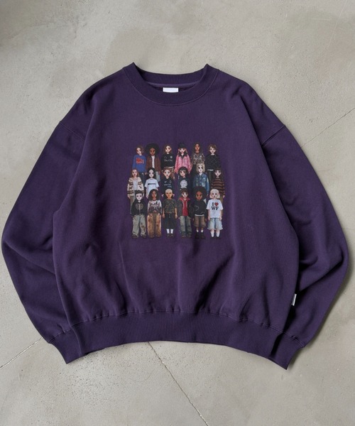 WISH FOR EVER(ウィッシュフォーエバー)の「PIXEL MODEL DESIGN PULLOVER SWEAT / ピクセルモデルデザインプルオーバースウェット(スウェット・メンズ・ピンク/ネイビー/グレー/バーガンディー/ブラック/パープル/エメラルド・SMALL/LARGE/MEDIUM)」の5枚目の写真