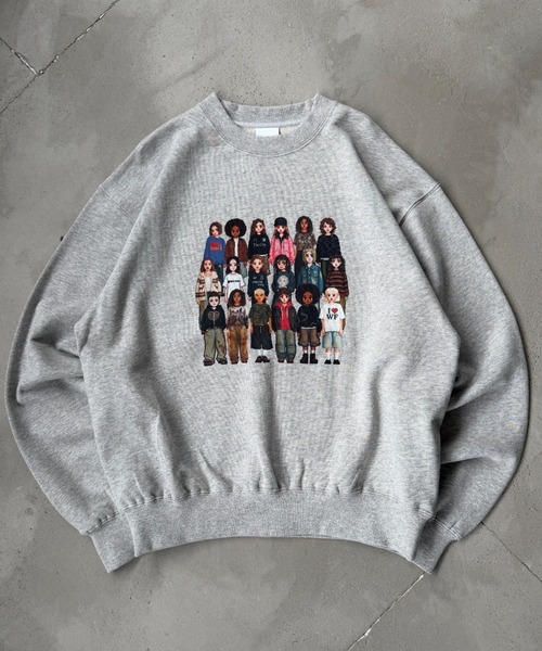 WISH FOR EVER(ウィッシュフォーエバー)の「PIXEL MODEL DESIGN PULLOVER SWEAT / ピクセルモデルデザインプルオーバースウェット(スウェット・メンズ・ピンク/ネイビー/グレー/バーガンディー/ブラック/パープル/エメラルド・SMALL/LARGE/MEDIUM)」の2枚目の写真