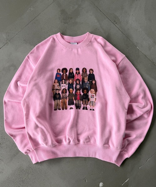 WISH FOR EVER(ウィッシュフォーエバー)の「PIXEL MODEL DESIGN PULLOVER SWEAT / ピクセルモデルデザインプルオーバースウェット(スウェット・メンズ・ピンク/ネイビー/グレー/バーガンディー/ブラック/パープル/エメラルド・SMALL/LARGE/MEDIUM)」の6枚目の写真