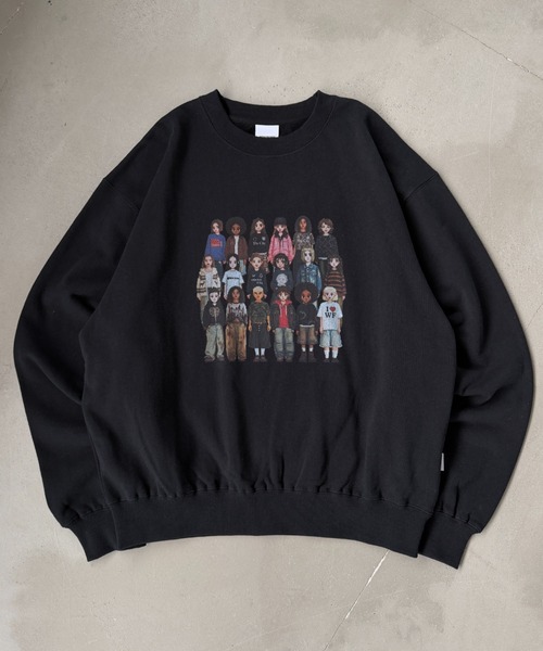 WISH FOR EVER(ウィッシュフォーエバー)の「PIXEL MODEL DESIGN PULLOVER SWEAT / ピクセルモデルデザインプルオーバースウェット(スウェット・メンズ・ピンク/ネイビー/グレー/バーガンディー/ブラック/パープル/エメラルド・SMALL/LARGE/MEDIUM)」の1枚目の写真