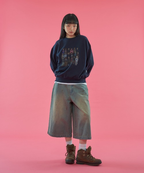 WISH FOR EVER(ウィッシュフォーエバー)の「PIXEL MODEL DESIGN PULLOVER SWEAT / ピクセルモデルデザインプルオーバースウェット(スウェット・メンズ・ピンク/ネイビー/グレー/バーガンディー/ブラック/パープル/エメラルド・SMALL/LARGE/MEDIUM)」の18枚目の写真