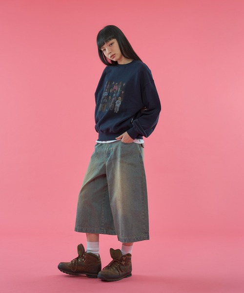 WISH FOR EVER(ウィッシュフォーエバー)の「PIXEL MODEL DESIGN PULLOVER SWEAT / ピクセルモデルデザインプルオーバースウェット(スウェット・メンズ・ピンク/ネイビー/グレー/バーガンディー/ブラック/パープル/エメラルド・SMALL/LARGE/MEDIUM)」の19枚目の写真