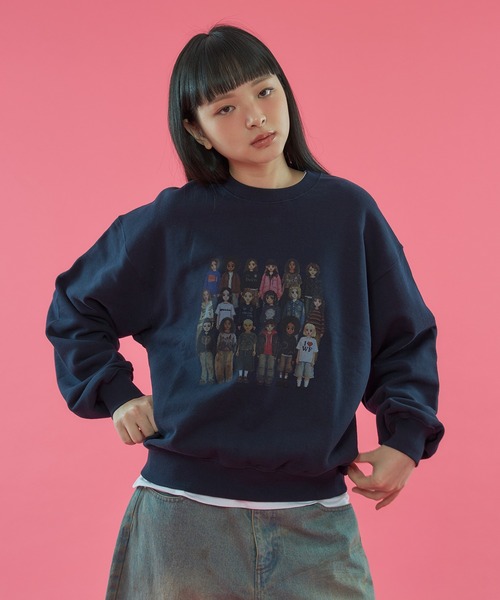 WISH FOR EVER(ウィッシュフォーエバー)の「PIXEL MODEL DESIGN PULLOVER SWEAT / ピクセルモデルデザインプルオーバースウェット(スウェット・メンズ・ピンク/ネイビー/グレー/バーガンディー/ブラック/パープル/エメラルド・SMALL/LARGE/MEDIUM)」の21枚目の写真