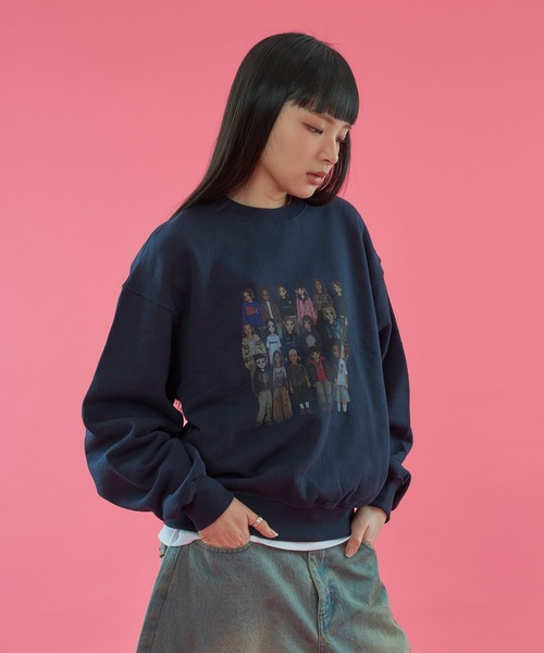 WISH FOR EVER(ウィッシュフォーエバー)の「PIXEL MODEL DESIGN PULLOVER SWEAT / ピクセルモデルデザインプルオーバースウェット(スウェット・メンズ・ピンク/ネイビー/グレー/バーガンディー/ブラック/パープル/エメラルド・SMALL/LARGE/MEDIUM)」の22枚目の写真