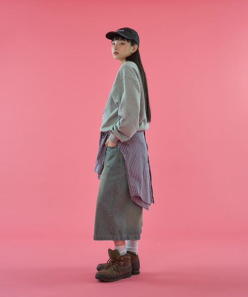 WISH FOR EVER(ウィッシュフォーエバー)の「PIXEL MODEL DESIGN PULLOVER SWEAT / ピクセルモデルデザインプルオーバースウェット(スウェット・メンズ・ピンク/ネイビー/グレー/バーガンディー/ブラック/パープル/エメラルド・SMALL/LARGE/MEDIUM)」の11枚目の写真