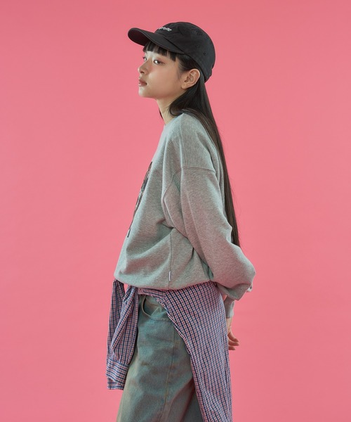 WISH FOR EVER(ウィッシュフォーエバー)の「PIXEL MODEL DESIGN PULLOVER SWEAT / ピクセルモデルデザインプルオーバースウェット(スウェット・メンズ・ピンク/ネイビー/グレー/バーガンディー/ブラック/パープル/エメラルド・SMALL/LARGE/MEDIUM)」の15枚目の写真