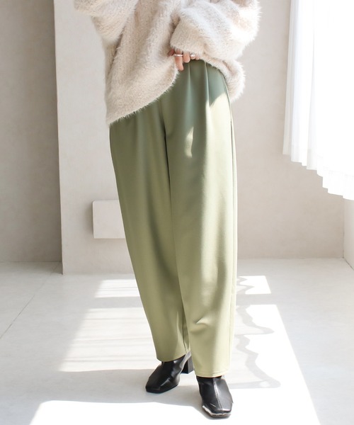 NYLAUS(ナイラス)の「【SG】ワイドテーパードパンツ ロングパンツ カーブパンツ(その他パンツ・レディース・ブラック/カーキ/オレンジ/グレー・M)」の3枚目の写真