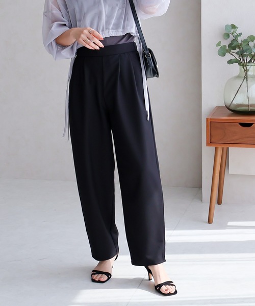 NYLAUS(ナイラス)の「【SG】ワイドテーパードパンツ ロングパンツ カーブパンツ(その他パンツ・レディース・ブラック/カーキ/オレンジ/グレー・M)」の5枚目の写真