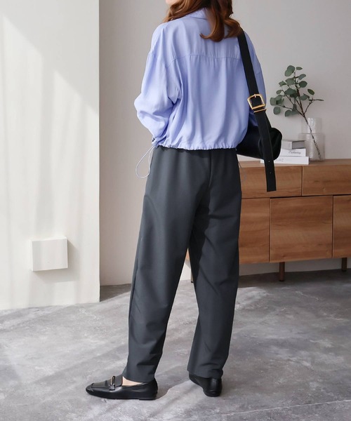 NYLAUS(ナイラス)の「【SG】ワイドテーパードパンツ ロングパンツ カーブパンツ(その他パンツ・レディース・ブラック/カーキ/オレンジ/グレー・M)」の14枚目の写真