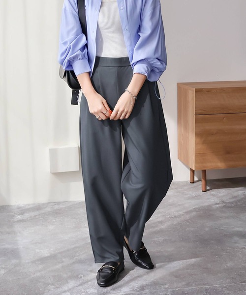 NYLAUS(ナイラス)の「【SG】ワイドテーパードパンツ ロングパンツ カーブパンツ(その他パンツ・レディース・ブラック/カーキ/オレンジ/グレー・M)」の15枚目の写真