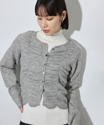 【WEB限定】・【定番】ダブルモヘヤシャーリングカーディガン