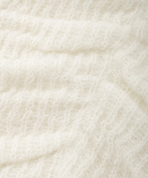 ADAM ET ROPE'(アダムエロペ)の「【WEB限定】・【定番】ダブルモヘヤシャーリングカーディガン(カーディガン/ボレロ・レディース・サックスブルー/ホワイト/グレー/ベージュ・FREE)」の12枚目の写真