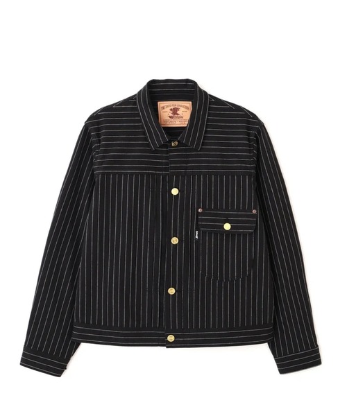 Schott(ショット)の「Schott-LOT J STRIPE FRISCO(その他アウター・メンズ・ブラック・XL/L/M)」の2枚目の写真