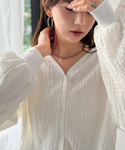 ルネ♡ LIMITED EDITION フリル付きカーディガン　限定品 セール】こんなの欲しかった！を叶える一着。羽織りやすくて、主役級