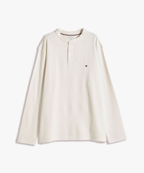 TOMMY HILFIGER（トミーヒルフィガー）の「スリム長袖ヘンリーネックワッフルTシャツ（Tシャツ/カットソー・メンズ・ネイビー/ホワイト・SMALL/MEDIUM/LARGE/X-LARGE）」の6枚目の写真