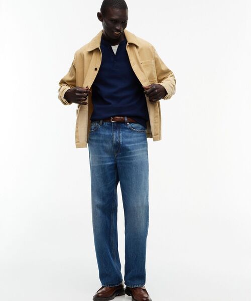 TOMMY HILFIGER（トミーヒルフィガー）の「スリム長袖ヘンリーネックワッフルTシャツ（Tシャツ/カットソー・メンズ・ネイビー/ホワイト・SMALL/MEDIUM/LARGE/X-LARGE）」の8枚目の写真