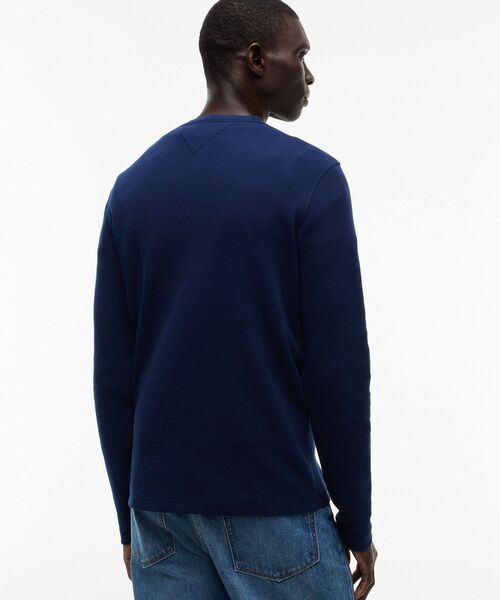 TOMMY HILFIGER（トミーヒルフィガー）の「スリム長袖ヘンリーネックワッフルTシャツ（Tシャツ/カットソー・メンズ・ネイビー/ホワイト・SMALL/MEDIUM/LARGE/X-LARGE）」の10枚目の写真