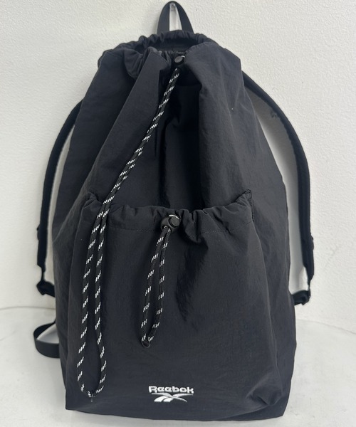 Reebok(リーボック)の「Reebok/リーボック 別注 ロゴ刺繍 2WAY バックパック&ワンショルダーバッグ ナイロン ドローコード ナップサック 男女兼用(バックパック/リュック・メンズ・ブラック/グレー・ONE SIZE)」の19枚目の写真
