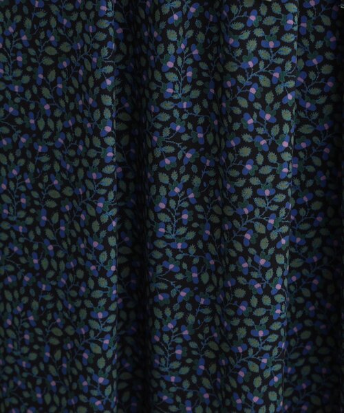 LAURA ASHLEY(ローラアシュレイ)の「【WEB限定/ジャージ素材/洗える/M_LL3サイズ】クィントン ヴァインズ柄ワンピース(ワンピース・レディース・ブラック系・38/40/42)」の12枚目の写真