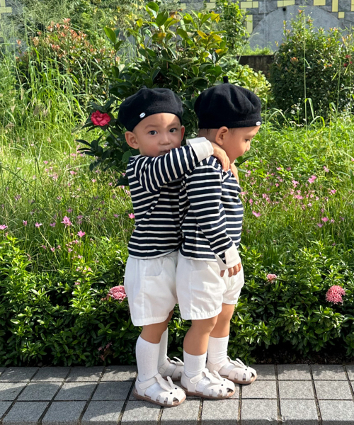 SALON DE YOHN（サロンドヨーン）の「Stripe Cuffs Tee_ Kids（Tシャツ/カットソー・レディース・その他・90/100/110）」の3枚目の写真
