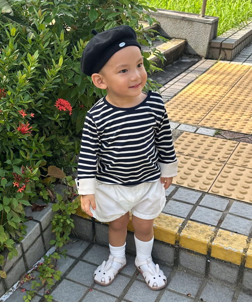 SALON DE YOHN（サロンドヨーン）の「Stripe Cuffs Tee_ Kids（Tシャツ/カットソー・レディース・その他・90/100/110）」の4枚目の写真