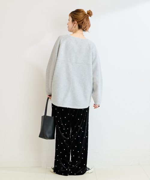 B.C STOCK(ベーセーストック)の「手洗い可 / ダンボールロングスリーブ(Tシャツ/カットソー・レディース・イエロー/ブラウン/チャコールグレー/ホワイト/ネイビー・FREE)」の9枚目の写真