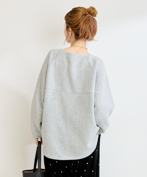 B.C STOCK(ベーセーストック)の「手洗い可 / ダンボールロングスリーブ(Tシャツ/カットソー・レディース・イエロー/ブラウン/チャコールグレー/ホワイト/ネイビー・FREE)」の13枚目の写真