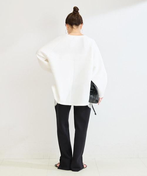 B.C STOCK(ベーセーストック)の「手洗い可 / ダンボールロングスリーブ(Tシャツ/カットソー・レディース・イエロー/ブラウン/チャコールグレー/ホワイト/ネイビー・FREE)」の16枚目の写真