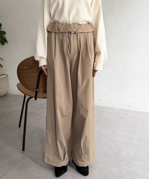 Chez toi(シェトワ)の「ウエスト2WAYパンツ(その他パンツ・レディース・ブラック/ベージュ・FREE)」の16枚目の写真