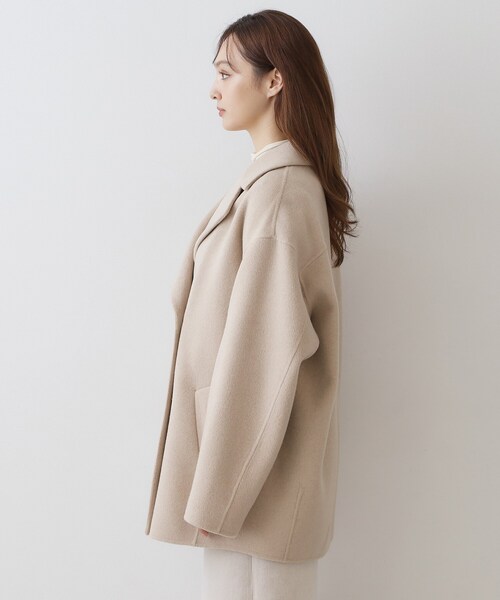 DRESSTERIOR(ドレステリア)の「Super120シャルムウールブレンドミドルコート(チェスターコート・レディース・ベージュ/オフホワイト・38/36)」の13枚目の写真