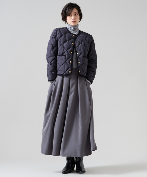 Liesse(リエス)の「《別注》【TAION×Liesse】コーデュロイパイピングショートダウンジャケット(ダウンジャケット/コート・レディース・ネイビー/アイボリー・FREE)」の5枚目の写真