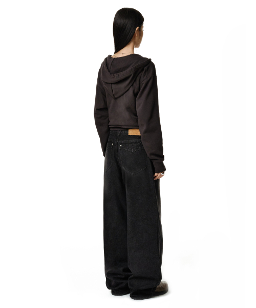 DECET WOMEN（デケット ウーマン）の「[YOONSOAP X DECET WOMAN] カーブポケットバレルワイドジーンズ DCWPT038BLACK（デニムパンツ・レディース・その他・X-SMALL/SMALL/MEDIUM/LARGE）」の14枚目の写真