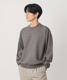 ハイブリッド ウール クルーネック ニット ウォッシャブル
