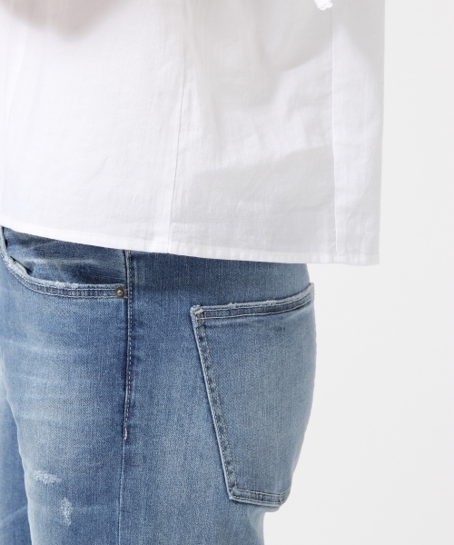 GLOBAL WORK（グローバルワーク）の「レーススリーブVブラウス半袖/710063（シャツ/ブラウス・レディース・ホワイト/ブラック/カーキ/サックスブルー・LARGE/MEDIUM）」の9枚目の写真