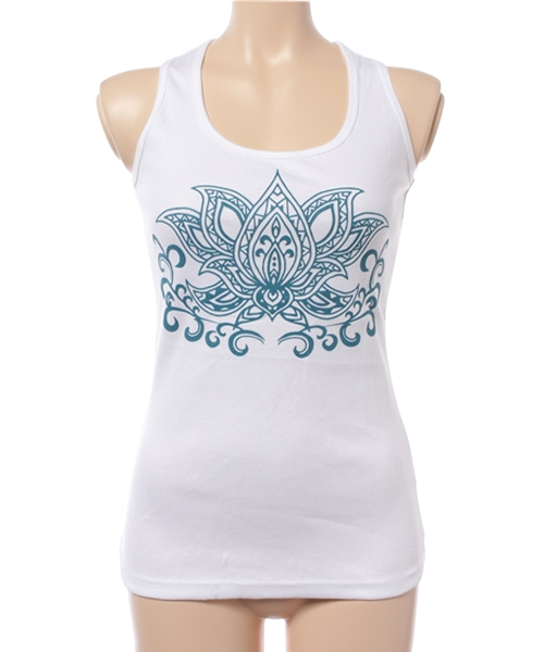 チャイハネ(チャイハネ)の「【チャイハネ】yul ロータスヨガタンク(タンクトップ・レディース・ブラック/ホワイト/グリーン/パープル/イエロー・FREE)」の6枚目の写真