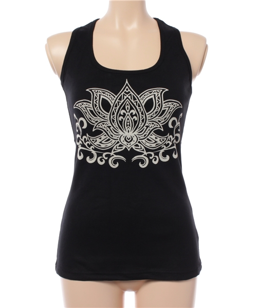 チャイハネ(チャイハネ)の「【チャイハネ】yul ロータスヨガタンク(タンクトップ・レディース・ブラック/ホワイト/グリーン/パープル/イエロー・FREE)」の22枚目の写真