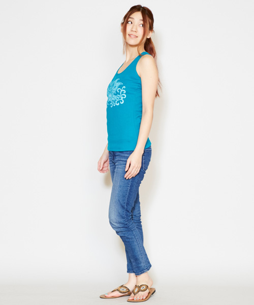 チャイハネ(チャイハネ)の「【チャイハネ】yul ロータスヨガタンク(タンクトップ・レディース・ブラック/ホワイト/グリーン/パープル/イエロー・FREE)」の13枚目の写真