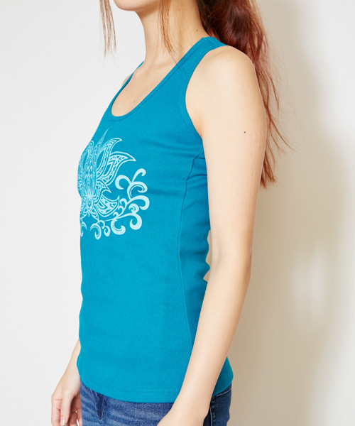 チャイハネ(チャイハネ)の「【チャイハネ】yul ロータスヨガタンク(タンクトップ・レディース・ブラック/ホワイト/グリーン/パープル/イエロー・FREE)」の14枚目の写真