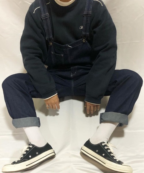 8(eight)(エイト)の「デニムオーバーオール(ユニセックス対応)(サロペット/オーバーオール・メンズ・ブルー/ホワイト/ストライプ/インディゴブルー/ブラック/ブラック系その他/ブルー系その他/ブルー系その他2/カーキ/ブラウン/ブラック系その他2/オリーブ/ブルー系その他4/ブラウン系その他/ブルー系その他3/アイボリー・SMALL/MEDIUM/LARGE/X-LARGE/XX-LARGE/X-SMALL)」の13枚目の写真