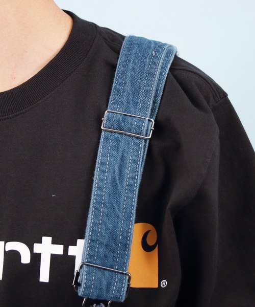 8(eight)(エイト)の「デニムオーバーオール(ユニセックス対応)(サロペット/オーバーオール・メンズ・ブルー/ホワイト/ストライプ/インディゴブルー/ブラック/ブラック系その他/ブルー系その他/ブルー系その他2/カーキ/ブラウン/ブラック系その他2/オリーブ/ブルー系その他4/ブラウン系その他/ブルー系その他3/アイボリー・SMALL/MEDIUM/LARGE/X-LARGE/XX-LARGE/X-SMALL)」の21枚目の写真